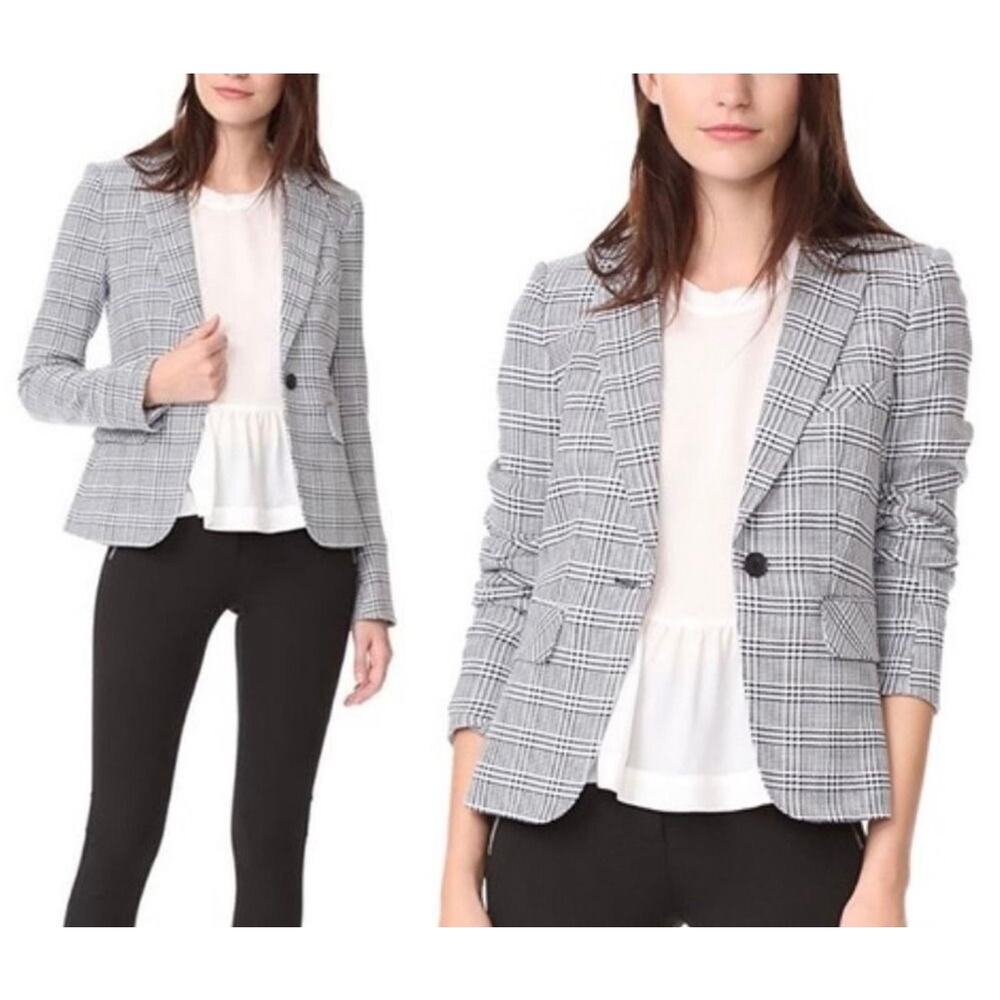 Veronica Beard Schoolboy Leo Dickey Blazer Navy Plaid Jacket Size 6 - Picture 3 of 14